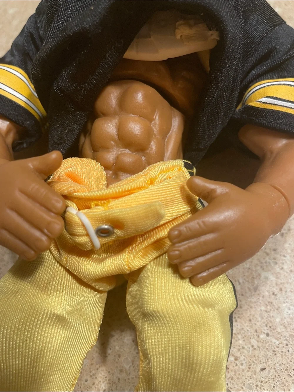 Troy Polamalu Doll in Black & Yellow Jersey (#43)